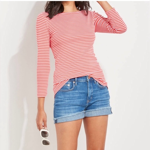 Vineyard Vines Women’s Striped Simple Boatneck 3/4 Sleeve Tee - Size: L - EUC - Picture 6 of 8